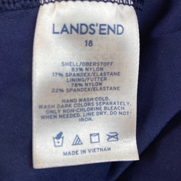 Lands’ End Navy Blue Tankini Top - Size 18 - Picture 7 of 7